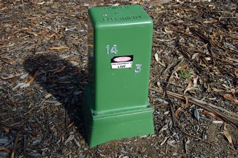 electrical green box|green electrical boxes on property.